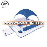 Custom Tropical Tahiti Inflatable Floating Island, Floating Island Inflatable Water Island Float, 6 Person River Raft