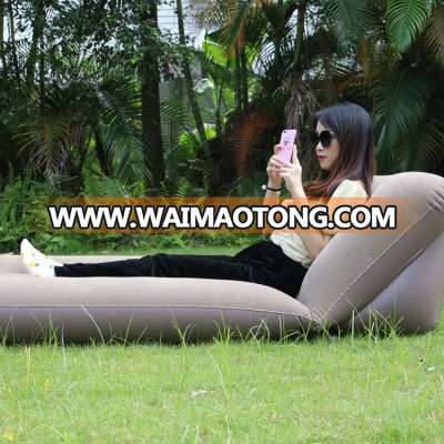 NEW Design Cheap Portable Outdoor Relaxing Camping Pull Out Inflatable Sofa Bed with Backrest