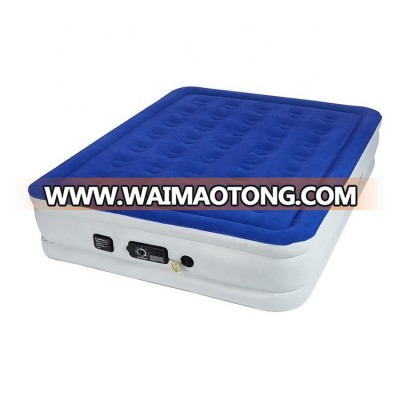 PVC flocking inflatable double raised air bed