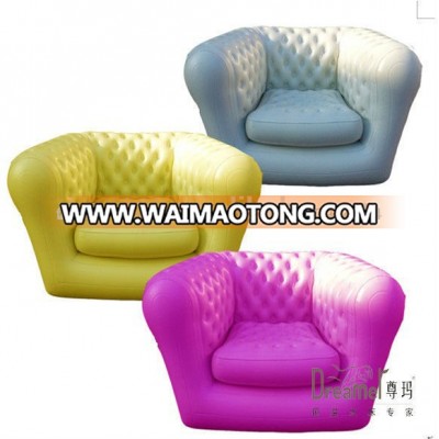 Factory direct lounger pvc folding inflatable single sofa